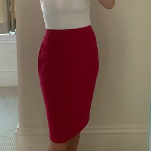 Fuchsia St. John Collection Knit Skirt